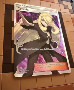Pokemon Cynthia Full Art Ultra Rare Holo Trainer Card 148/156 Sm-Ultra Prism - Image 1