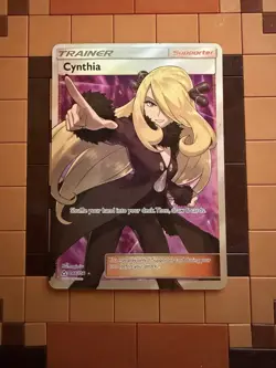 Pokemon Cynthia Full Art Ultra Rare Holo Trainer Card 148/156 Sm-Ultra Prism - Image 3