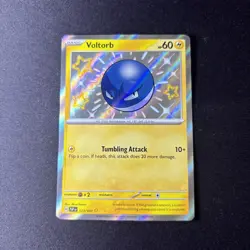 Voltorb 133/091 Paldean Fates Shiny Rare Pokemon TCG Card - Image 1