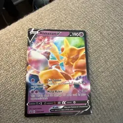Pokemon Alakazam V SWSH083 Holo Jumbo Promo Card/Small Card Set - Image 4