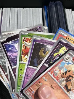 ETB full of Pokemon TCG Mixed Modern Card Lot 500+ 100+ Holos Rares - Image 3