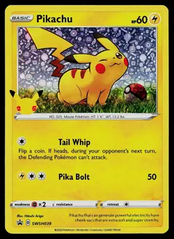 Pokemon Card - Pikachu Sword & Shield Promo SWSH039 Holo Stamped - Image 1