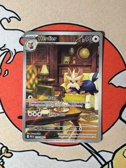 Herdier IR 155/086 White Flare (English Pokemon Scarlet & Violet Card) - Image 1