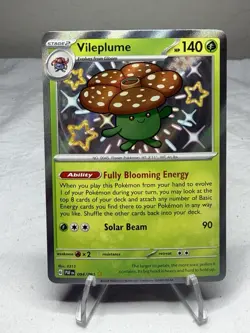 Vileplume 094/091 Shiny Holo Rare Paldean Fates Pokemon TCG Card - Image 1