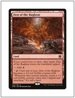 1x Den of the Bugbear, Magic the Gathering MTG NM - Image 1