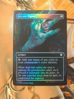 Arcane Signet (Borderless) - Commander Masters (CMM) -foil -nm - Image 1