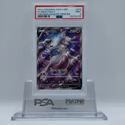 2022 Pokemon SWSH BSP Pokemon Go Elite TRNR Box #229 Full Art Mewtwo V PSA 9 - Image 1