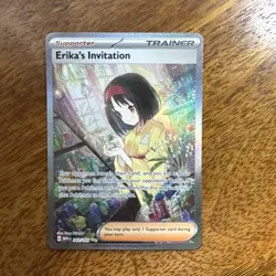 Pokemon TCG Scarlet & Violet Trainer Supporter Erika's Invitation 203/165 - Image 1