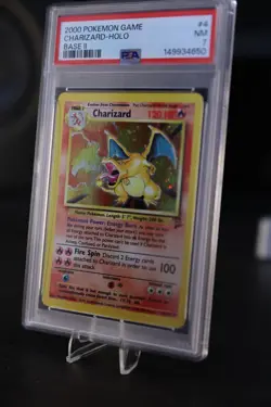 2000 POKEMON BASE SET 2 #4 CHARIZARD-HOLO PSA 7 - Image 4