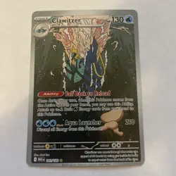 Pokemon TCG Mega Evolution Illustration Card Clawitzer 141/132 NM Condition - Image 1