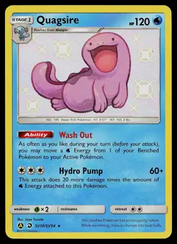Pokemon Card - Quagsire Hidden Fates Shiny Vault SV10/SV94 Rare Shiny 2019 - Image 1