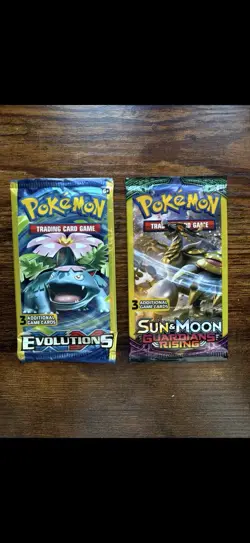 Pokemon TCG XY Evolutions & Sun & Moon Guardians Rising Booster Packs - Image 1