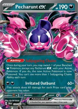 Pokemon Tcg Pecharunt ex 39/64 Ultra Rare Holo Pokemon Shrouded Fable - Image 1