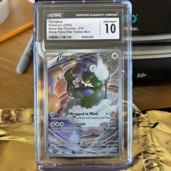 CGC 10 Tornadus 210 White Flare Illustration Rare Black Star Promo Pokemon - Image 1