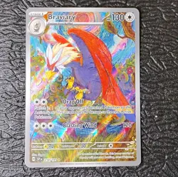 Pokemon TCG Braviary 214/191 sv08: Surging Sparks Illustration Rare Holo Eng NM+ - Image 1