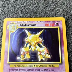Pokemon TCG Alakazam Base Set 1/102 Holo Rare 80 HP 1999 Wizards - Image 3