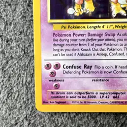 Pokemon TCG Alakazam Base Set 1/102 Holo Rare 80 HP 1999 Wizards - Image 5