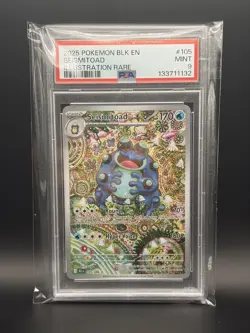 2025 POKEMON BLK EN-BLACK BOLT ILLUSTRATION RARE #105 SEISMITOAD PSA 9 - Image 1