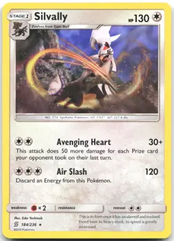 Silvally 184/236 Holo Rare Unified Minds Pokemon Holo Near Mint - Image 1