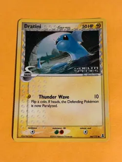 2005 Pokemon EX Delta Species Dratini Reverse Holo #66/113 NM- A - Image 1