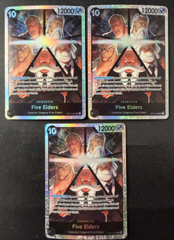 x3 Five Elders OP13-082 SR One Piece TCG Carrying On His Will NM - Image 1