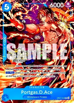 Portgas D. Ace RARE 3RD ANNIVERSARY PROMO ALT ART OP07-053 ONE PIECE TCG NM - Image 2