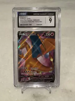 Charizard V Black Star Promo SWSH050 Champion’s Path ETB - CGC Mint 9 - Image 1