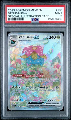 2023 POKEMON MEW EN-151 SPECIAL ILLUSTRATION RARE #198 VENUSAUR EX PSA 9 - Image 1