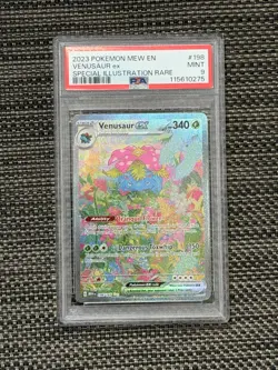 2023 POKEMON MEW EN-151 SPECIAL ILLUSTRATION RARE #198 VENUSAUR EX PSA 9 - Image 1