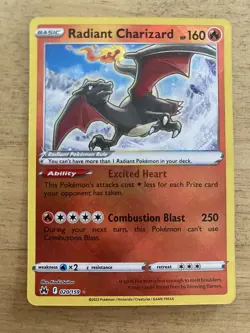 Pokemon TCG Radiant Charizard Crown Zenith 020/159 Holo Radiant Rare - Image 1