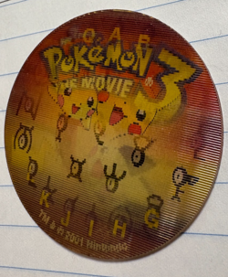 Pokemon Unkown 3D Lenticular Promo Coin Card Pokemon The Movie 3 Nintendo 2001 - Image 1