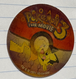 Pokemon Unkown 3D Lenticular Promo Coin Card Pokemon The Movie 3 Nintendo 2001 - Image 2