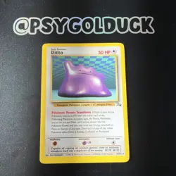 Pokemon Cards Ditto 18/62 Unlimited Fossil WOTC Rare LP A14 - Image 1