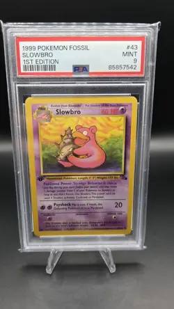 Slowbro 43/62 [1st Edition] — PSA 9 — Fossil Set — Rare Vintage Pokemon Card - Image 1