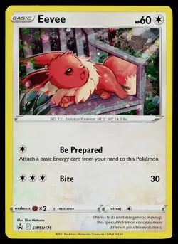 Pokemon Card - Eevee Sword & Shield SWSH175 Holo Promo - Image 1