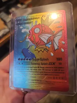 Magikarp & Wailord GX Rainbow Foil Fan Art Premium Vinyl Collector Card - Image 2