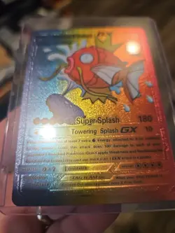 Magikarp & Wailord GX Rainbow Foil Fan Art Premium Vinyl Collector Card - Image 3
