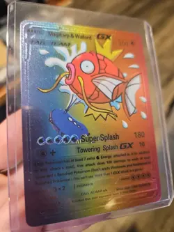 Magikarp & Wailord GX Rainbow Foil Fan Art Premium Vinyl Collector Card - Image 4