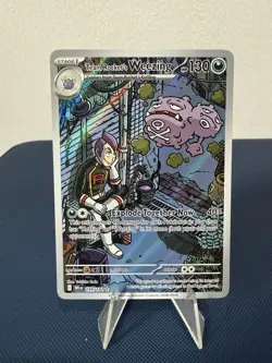 POKEMON TCG TEAM ROCKET'S WEEZING 199/182 ILLUSTRATION RARE NM DESTINED RIVALS - Image 1