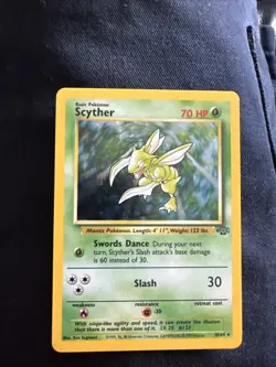 Pokemon TCG Scyther Jungle 10/64 Holo Unlimited Holo Rare - Image 1