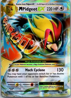 M Pidgeot EX #65/108 Ultra Rare Holo XY - Evolutions Pokemon NM - Image 1