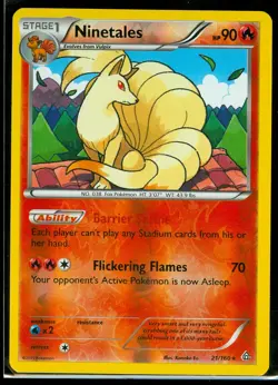 Pokemon NINETALES 21/160 - XY Primal Clash RARE Rev Holo - MINT - Image 1