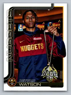 Peyton Watson 2025-26 Topps #106 Golden Mirror SSP Nuggets - Image 1