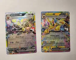 Umbreon ex 060/131 + Jolteon ex 030/131 Play Pokemon! Series 7 Prize Stamp Both - Image 1