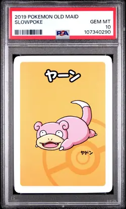 PSA 10 GEM MINT 2019 SLOWPOKE Old Maid Babanuki Pokemon Center Card Ooyama Art - Image 1