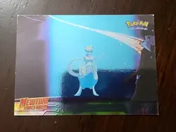 MP! HOLO Introductions Topps 1999 Mewtwo Strikes Back Pokemon Card Blue Logo - Image 1