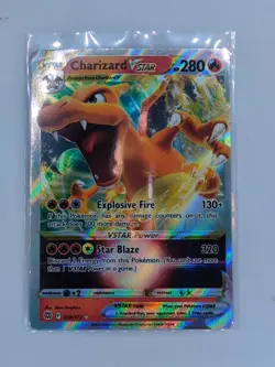 Pokemon TCG Charizard VSTAR Holo Ultra Rare Card Brilliant Stars 18/172 - Image 1