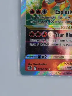Pokemon TCG Charizard VSTAR Holo Ultra Rare Card Brilliant Stars 18/172 - Image 2