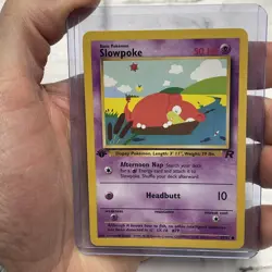 Pokemon Slowpoke 67/82 1st Edition Team Rocket Pokemon Card Vintage Vtg LP+ - Image 1