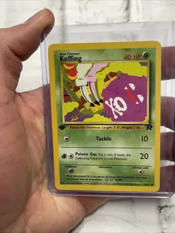 Pokemon KOFFING - 58/82 - 1st Edition Team Rocket Vintage Pokemon Card - LP WOTC - Image 1